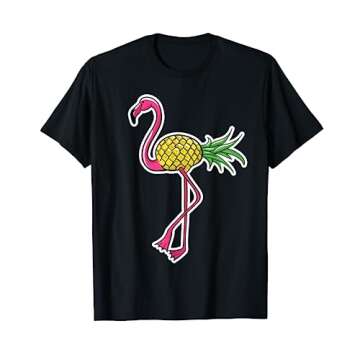 Funny Flamingo Pineapple Pun Lover Gift Pine-Mingo T-Shirt