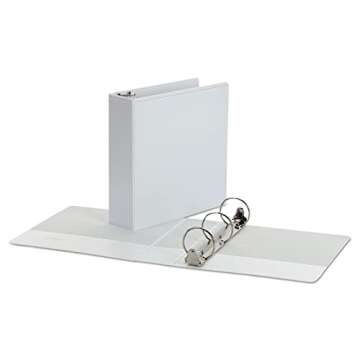 Universal UNV20992 3 in. Capacity 11 in. x 8-1/2 in. Round 3 Ring Economy View Binder - White