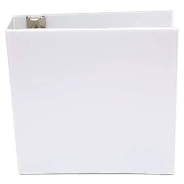 Universal UNV20992 3 in. Capacity 11 in. x 8-1/2 in. Round 3 Ring Economy View Binder - White
