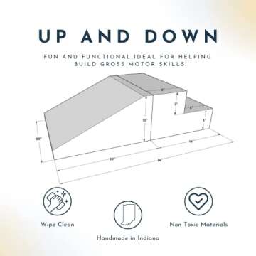 Foamnasium Up and Down Set, Indoor Foam Playset, 2 Piece Soft Toddler and Active Kids Play Foam Clim...