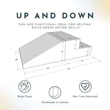 Foamnasium Up and Down Set, Indoor Foam Playset, 2 Piece Soft Toddler and Active Kids Play Foam Clim...