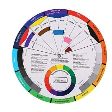 YINUODAY Color Wheel, 9.5inch Creative Rainbow Color Wheel Selector for Beginners and Artist