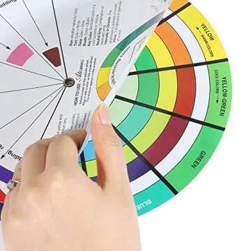 YINUODAY Color Wheel, 9.5inch Creative Rainbow Color Wheel Selector for Beginners and Artist