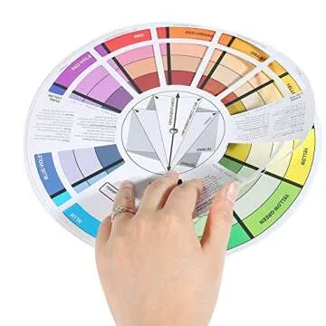 YINUODAY Color Wheel, 9.5inch Creative Rainbow Color Wheel Selector for Beginners and Artist