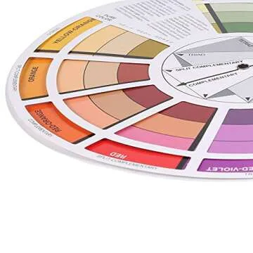 YINUODAY Color Wheel, 9.5inch Creative Rainbow Color Wheel Selector for Beginners and Artist