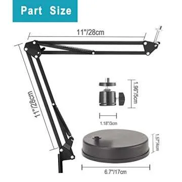 OXENDURE Webcam Stand,Camera Mount 22 Inch Suspension Boom Scissor Arm Stand,for Webcam C925e C922x C922 C930e C930 C920 C615,Hero 8/7/6/5,Ultra/Pro/Pro 2/Pro 3/Brio 4K,DSLR Camera