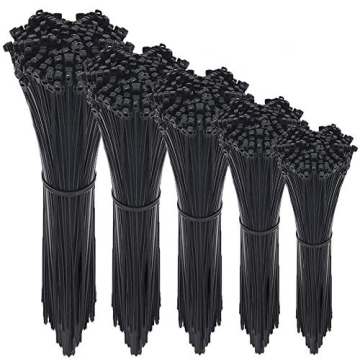 NewMainOne Cable Zip Ties - 500 Pack of Self-Locking Nylon Ties for Home and Office