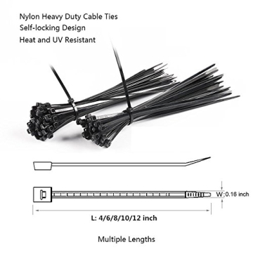 NewMainOne 500pk Self-Locking Cable Zip Ties for All Uses