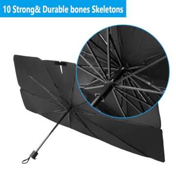 Coricha Windshield Sunshade Umbrella Brella Shade for Car Sun Shade Cover 31 * 57" As Seen on TV UV ...