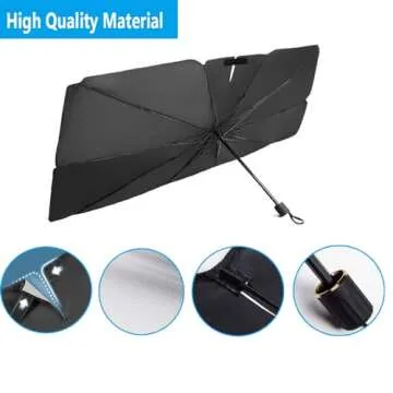 Coricha Windshield Sunshade Umbrella Brella Shade for Car Sun Shade Cover 31 * 57" As Seen on TV UV Block Front Window Heat Insulation Protection (Black Eyes)