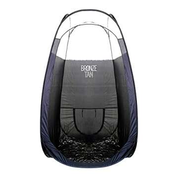 Bronze Tan Professional Spray Tanning Essentials Kit - Includes Machine, Quick-Setup Tent, Spray Tan Feet Pads, Hair Nets, Nose Plugs, Undergarments- Ideal for Salon & Home Use