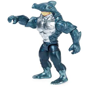 Batman 4-inch Bat-Tech Batman and King Shark Action Figures with 6 Mystery Accessories, for Kids Aged 3 and up