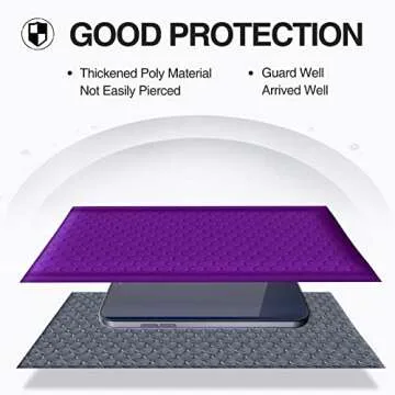 UCGOU Bubble Mailers 4x8 Inch Purple 50 Pack Poly Padded Envelopes Small Business Mailing Packages Opaque Self Seal Adhesive Waterproof Boutique Shipping Bags for Jewelry Makeup Supplies #000