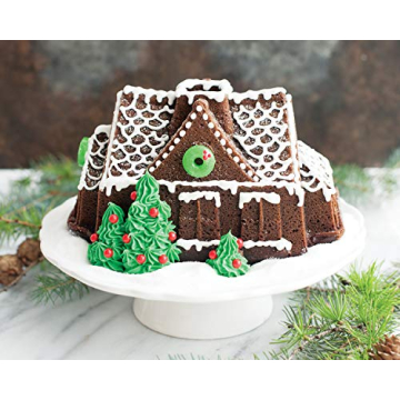 Nordic Ware Gingerbread House Bundt Pan for Festive Baking
