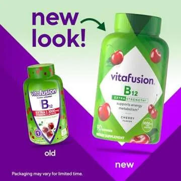 Vitafusion Extra Strength Vitamin B12 Gummy Vitamins for Energy Metabolism Support and Nervous Syste...
