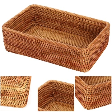 ZENFUN Rattan Storage Baskets - Stylish Home Organizer
