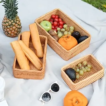 ZENFUN Rattan Storage Baskets - Stylish Home Organizer