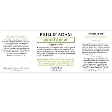 Phillip Adam Fragrance Free Conditioner for Healthy Hair