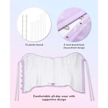 Lavender Frost Purple Corset Top for Women