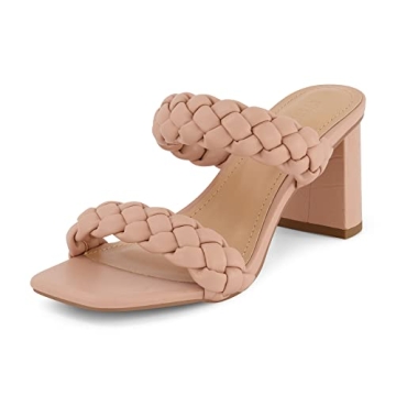 Chic Dunes CUSHIONAIRE Braided Heel Sandal for Comfort