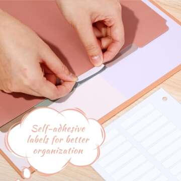 Ctosree Heavy Duty 3 Ring Binder Set in Pastel Colors