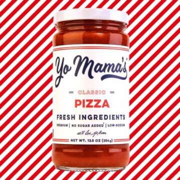Yo Mama's Foods Keto Classic Pizza Sauce - Pack of 4, Sugar-Free, Low-Carb, Gluten-Free, Vegan, and ...