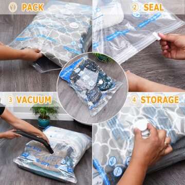 MEIQIHOME Vacuum Storage Bags Set for Clothes and Bedding
