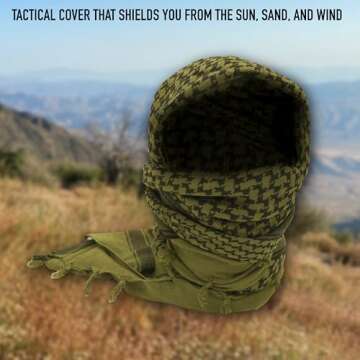 Rothco Shemagh Tactical Desert Keffiyeh Scarf – Versatile Head and Neck Wrap – Great for Camping...