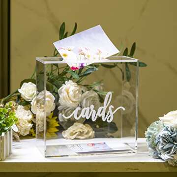 Elegant WHSLILR 10” Acrylic Card Box for All Occasions