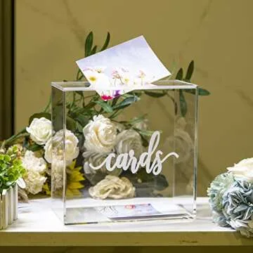 Elegant WHSLILR 10” Acrylic Card Box for All Occasions