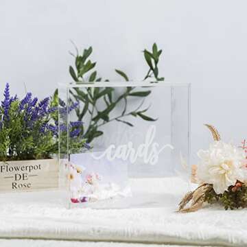 Elegant WHSLILR 10” Acrylic Card Box for All Occasions