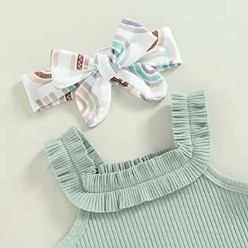 CIYCUIT Newborn Baby Girl Summer Clothes 3-Piece Outfit - Perfect for Play and Special Occasions