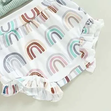 CIYCUIT Newborn Baby Girl Summer Outfit Set for 0-18m