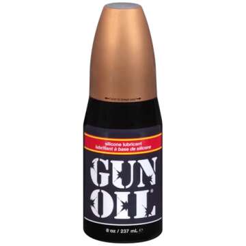 Gun Oil Silicone Based Lubricant 8 Ounce Personal Long-Lasting Sex Lube Condom & Latex-Safe Hypoalle...
