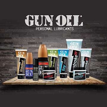 Gun Oil Silicone Based Lubricant 8 Ounce Personal Long-Lasting Sex Lube Condom & Latex-Safe Hypoallergenic Unscented No Residue Non Sticky Intimate Lubrication Works Underwater Couples, Men and Women