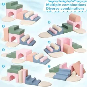 CYacan 8-Piece Foam Climbing Blocks for Toddlers 1-3,PU Toddler Climbing Toys Indoor,Soft Play Climb...