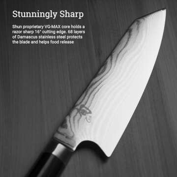 Shun Classic Kiritsuke Knife, 8", Black