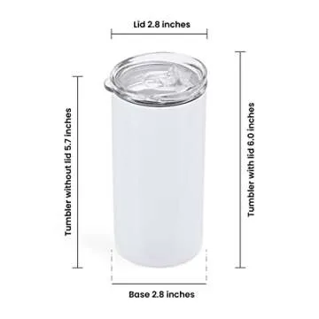 Makerflo 12 oz Slim Sublimation Tumbler - Craft Ready