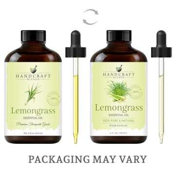 Handcraft Blends Lemongrass Essential Oil - Huge 4 Fl Oz - 100% Pure and Natural - Premium Grade Ess...