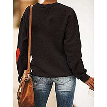 Valentine's Day Sweatshirts for Women - Ykomow Love Print Top