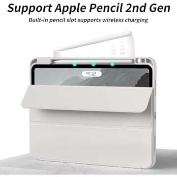 JKSML iPad Pro 12.9 Case with Pencil Holder & Stand