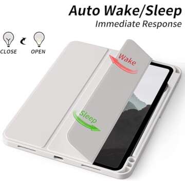 JKSML iPad Pro 12.9 Case with Pencil Holder & Stand