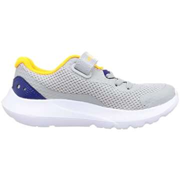 Under Armour Boys' Little Kid Surge 3 Alternate Closure, (102) Mod Gray/Bauhaus Blue/Bauhaus Blue, 1.5