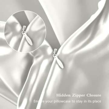 Silk Pillowcase 2 Pack, Mulberry Silk Pillow Cases Queen Size Set of 2, Anti Acne Silk Pillowcase for Hair and Skin, Natural Silk Satin Pillowcases Gifts for Women Men 2 Pack with Zipper, Ivory