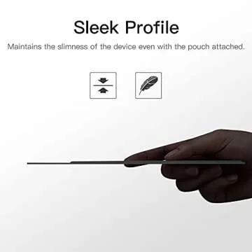 MoKo Pencil Holder Sticker Fit Apple Pencil Pro, Apple Pencil (USB-C), Apple Pencil 1st/2nd Generation, Elastic Pencil Pocket Pouch Adhesive Sleeve Attached to iPad Case for Stylus Pens, Dark Gray