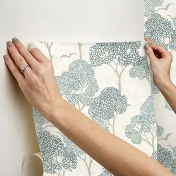 NuWallpaper Millie Blue Peel and Stick Wallpaper - Elegant & Easy