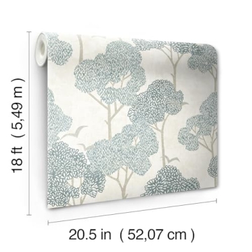 NuWallpaper Millie Blue Peel and Stick Wallpaper - Elegant & Easy