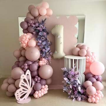 MOMOSHERO Butterfly Balloon Arch Kit for Celebrations
