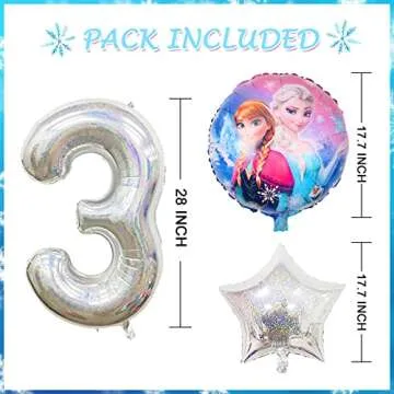 12 PCS Snowman Birthday Party Balloons For Frozen Birthday Party Decoration Cartoon Foil Balloons Bo...