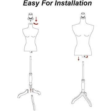 Clothes Mannequin Stand Mannequin Body Female for Clothing Dress Display Sewing Mannequin Stand with Tripod